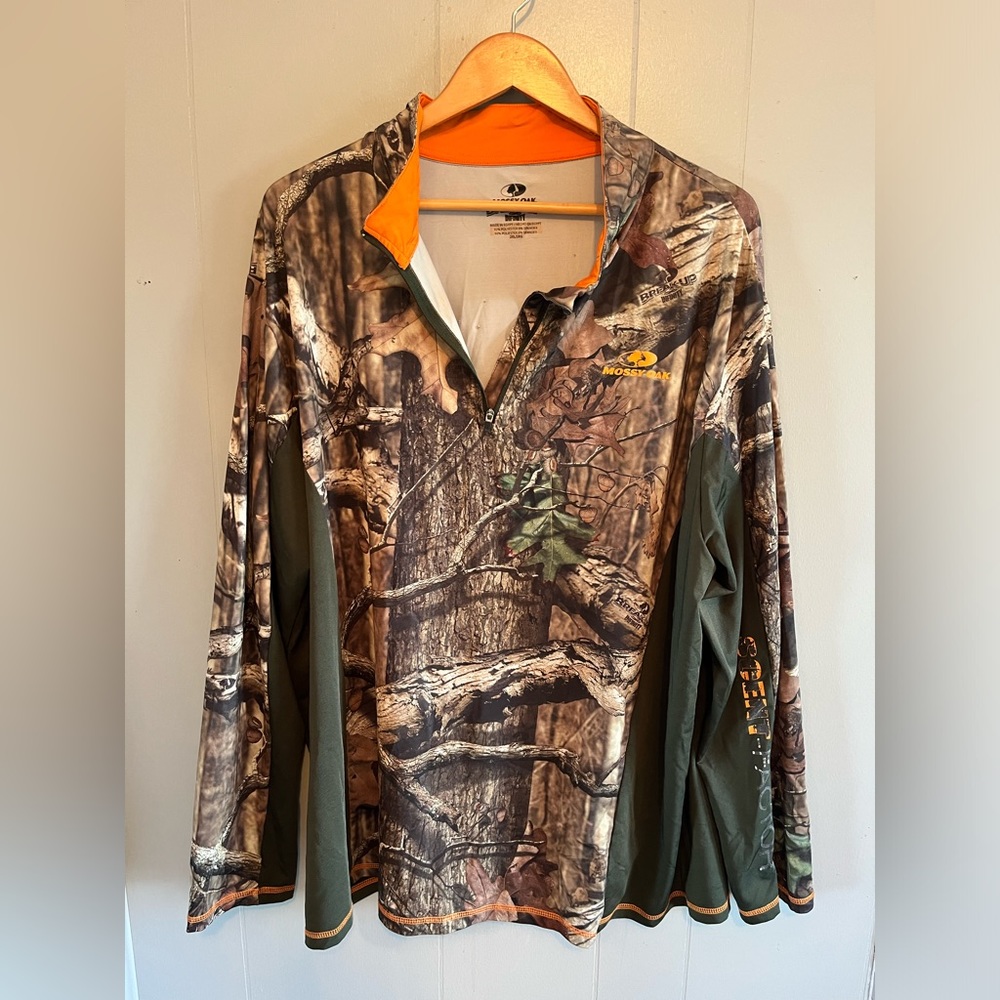MENS XXL MOSSY OAK CAMO QUARTER ZIP